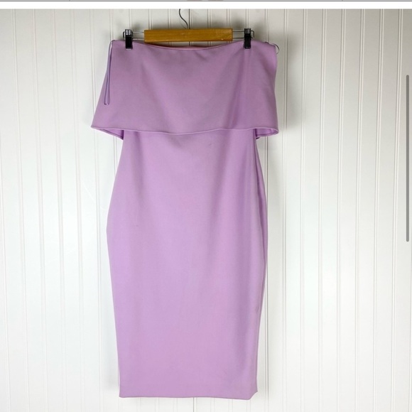 Likely Revolve Driggs Strapless Sheath Midi Dress in Twilight Mist - Picture 5 of 5